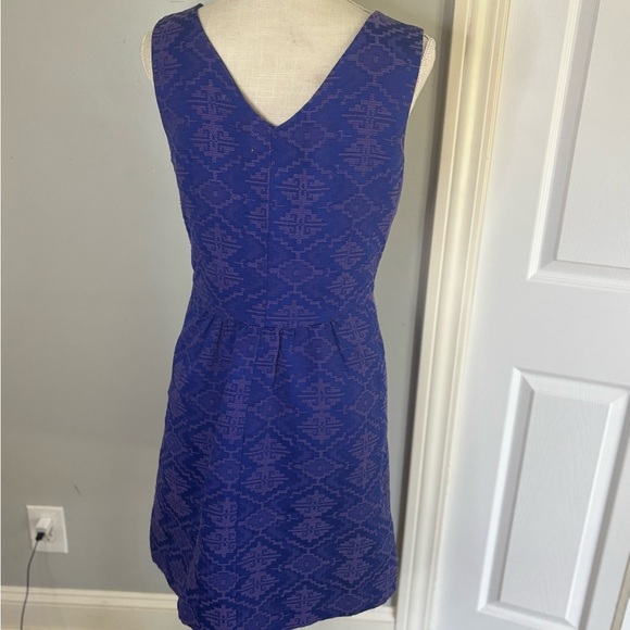 Maeve Navy Patterned Midi Dress - Picture 3 of 7